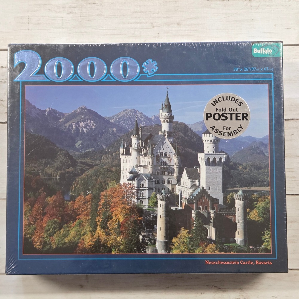 Buffalo Games Neuschwanstein Castle Jigsaw Puzzle Architecture 2000pc Blue New